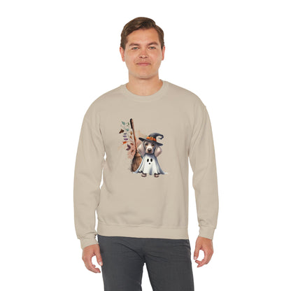 Unisex Heavy Blend™ Crewneck Sweatshirt - Weimaraner Witch Puppy