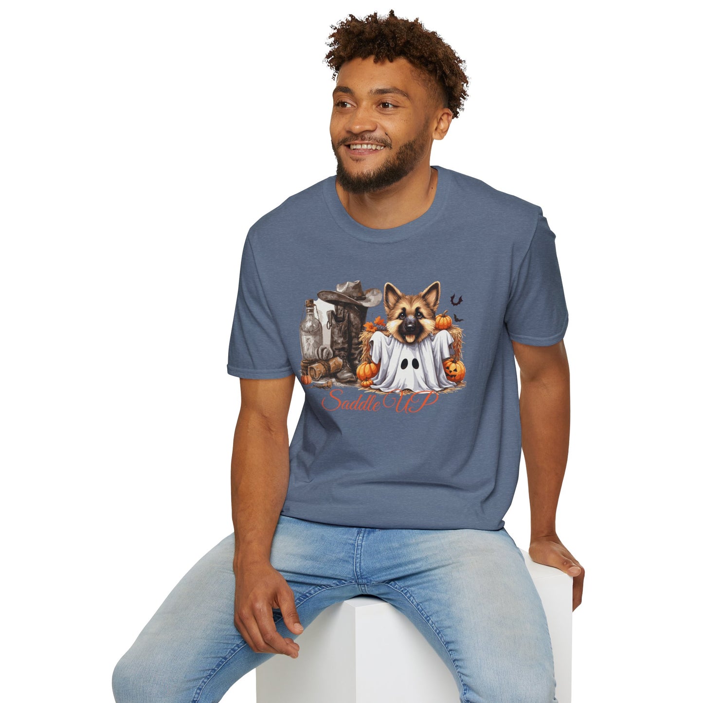 Germany Shepherd Puppy Halloween Softstyle T-Shirt