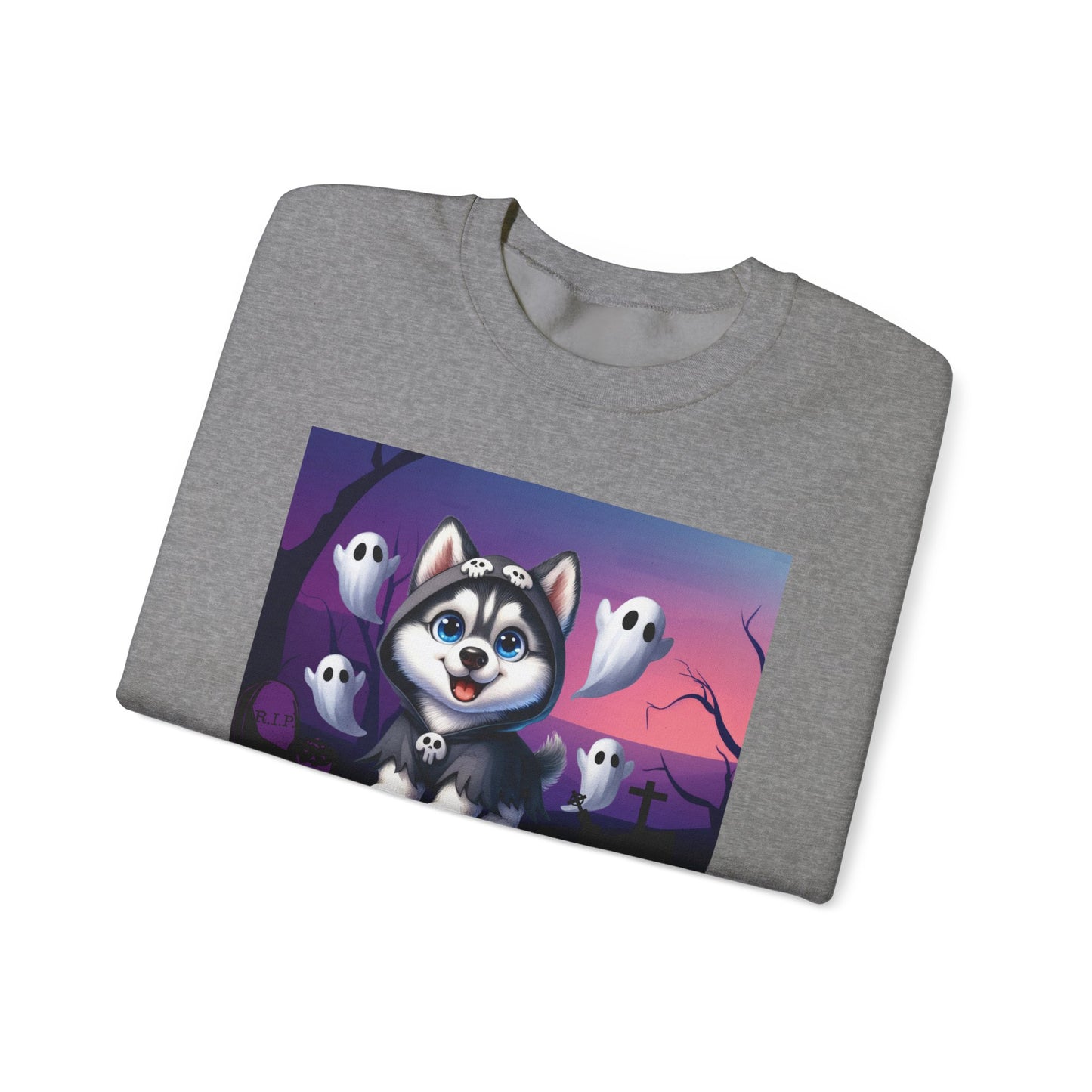 Unisex Heavy Blend™ Crewneck Sweatshirt Husky Ghost Punisher