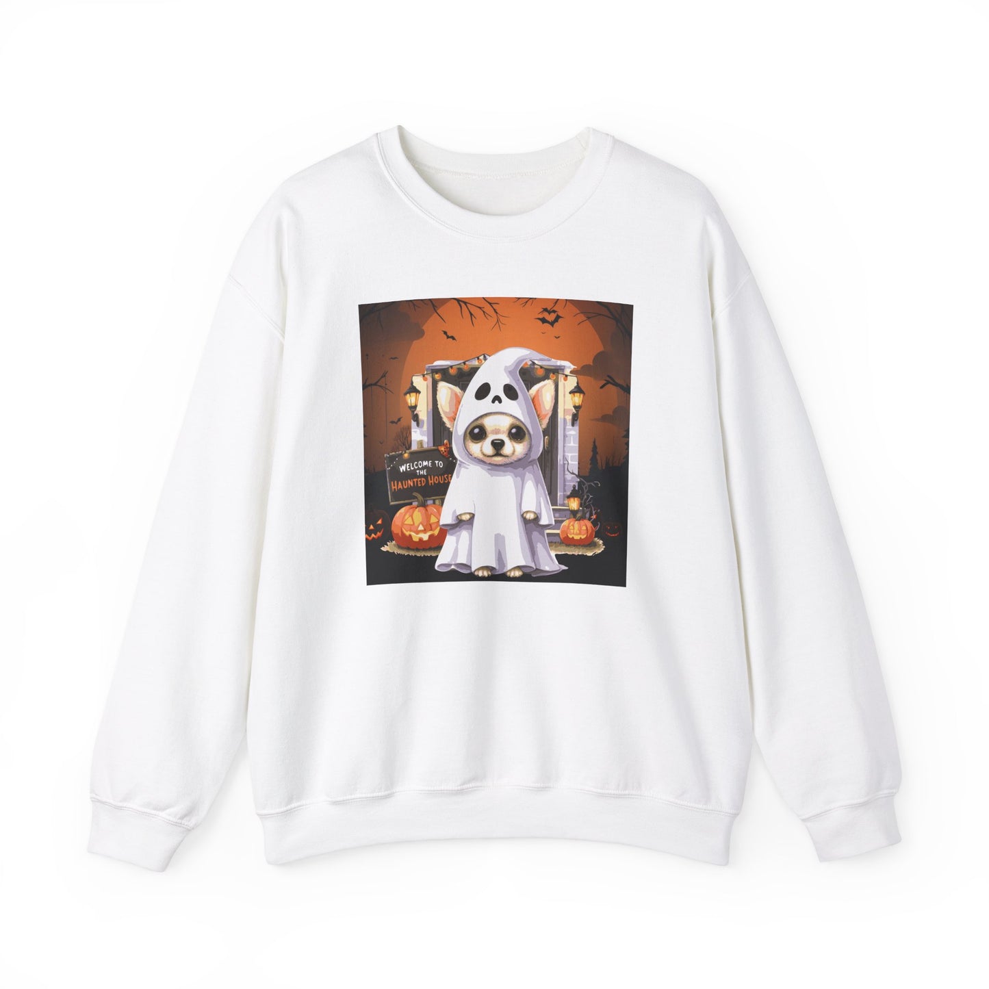 Unisex Heavy Blend™ Crewneck Sweatshirt - Chihuahua Ghost Puppy