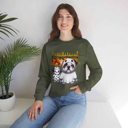 Unisex Heavy Blend™ Crewneck Sweatshirt - Bull Dog and Dalmatian Puppies