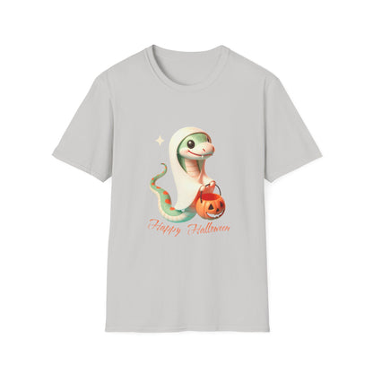 Halloween Snake T-Shirt - Adorable baby snake dressed in sheet is ready for some ghostly Trick or Treats.