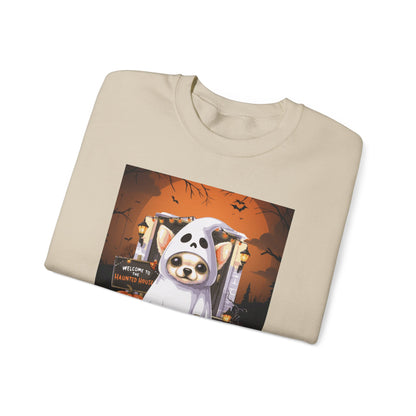 Unisex Heavy Blend™ Crewneck Sweatshirt - Chihuahua Ghost Puppy