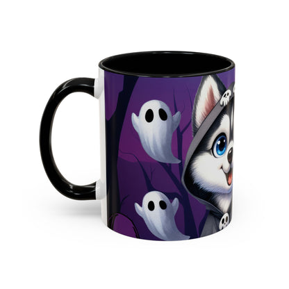 Halloween Accent Coffee Mug (11 oz) - Punisher Husky