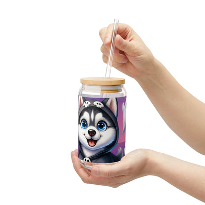 Sipper Glass, 16oz - Husky Ghost Punisher