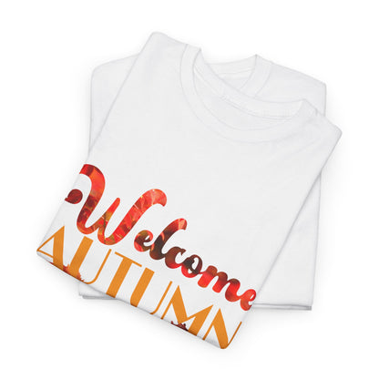 Welcome Autumn Leaves - Unisex Heavy Cotton Tee