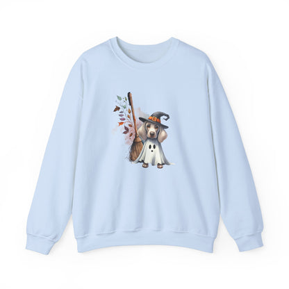 Unisex Heavy Blend™ Crewneck Sweatshirt - Weimaraner Witch Puppy