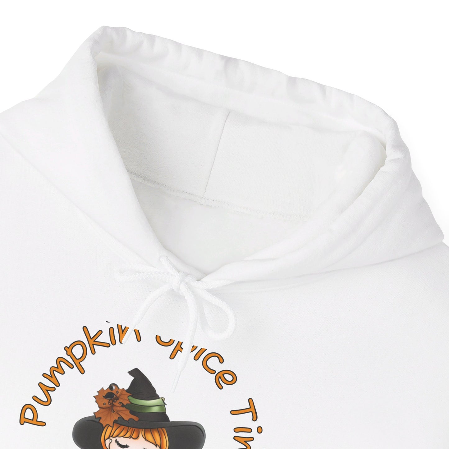 Pumpkin Spice Witch Hooded Sweatshirt - Keep warm this Fall wearing this Adorable Halloween Witch hoodie, who's enjoying her Pumpkin Spice