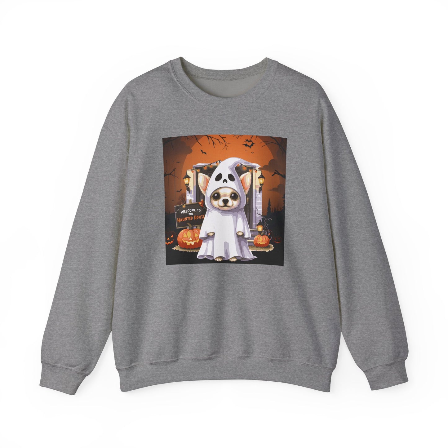 Unisex Heavy Blend™ Crewneck Sweatshirt - Chihuahua Ghost Puppy