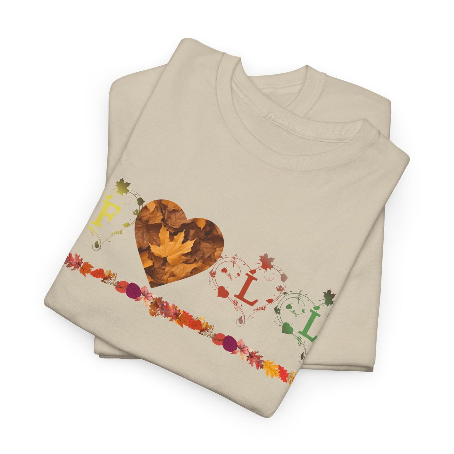 Unisex Heavy Cotton Tee - Fall Leaves