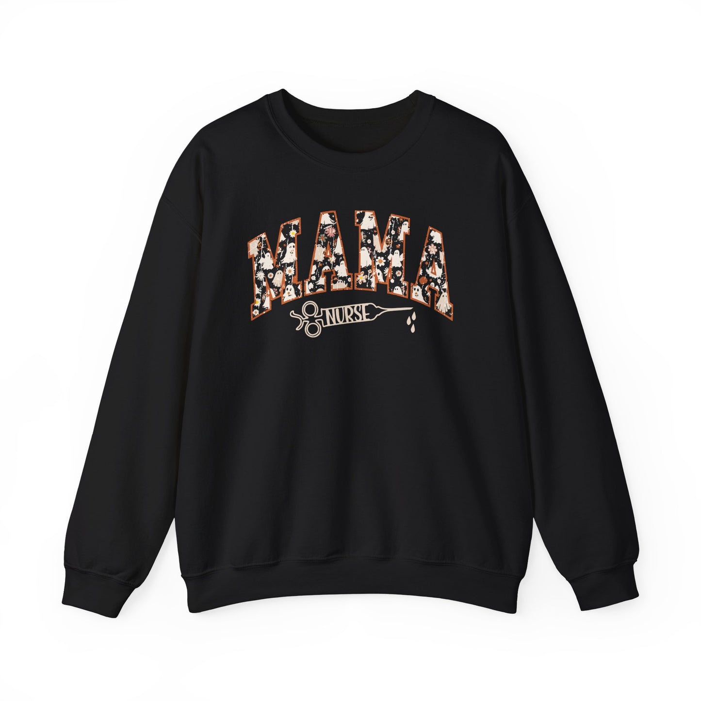 Unisex Heavy Blend™ Crewneck Sweatshirt - Halloween Mama Nurse