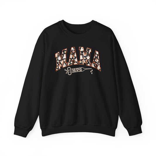 Unisex Heavy Blend™ Crewneck Sweatshirt - Halloween Mama Nurse