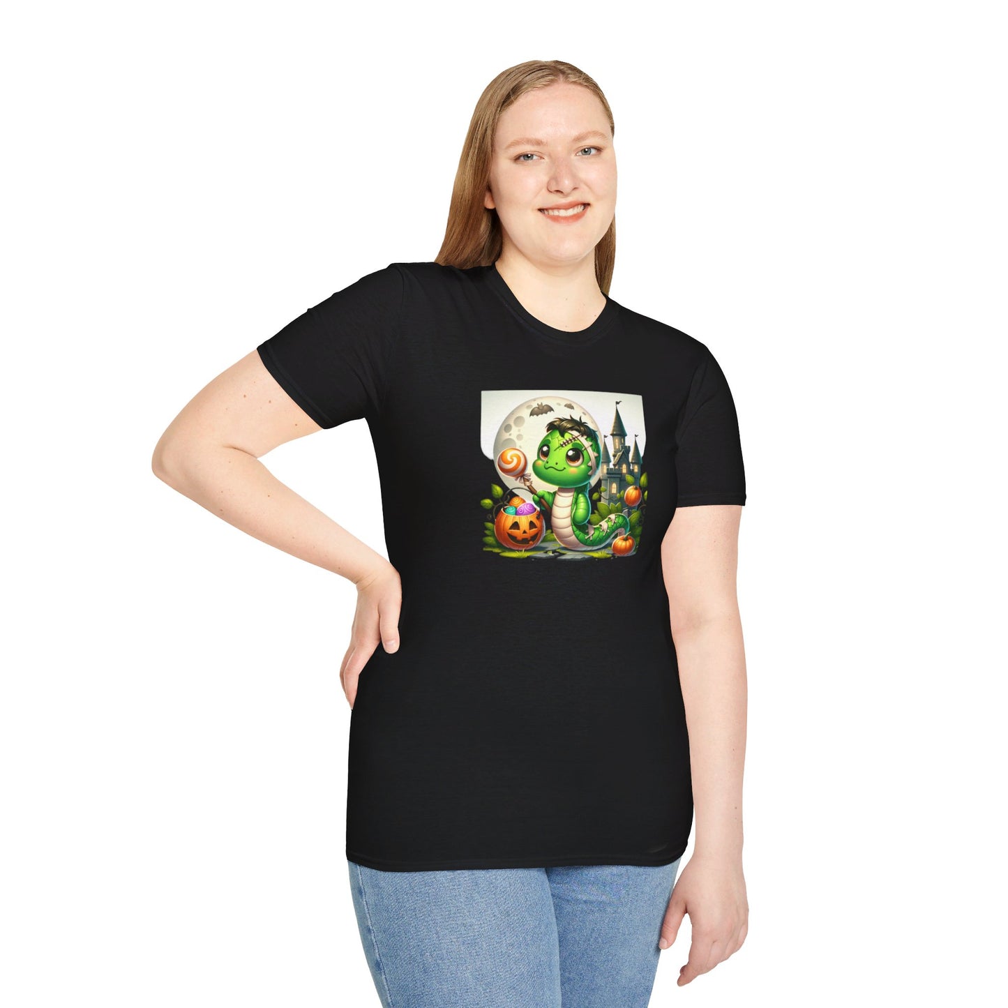 Halloween Snake T-Shirt - This cute baby Frankenstein snake is sure to instill cuteness overload instead of fear and terror.