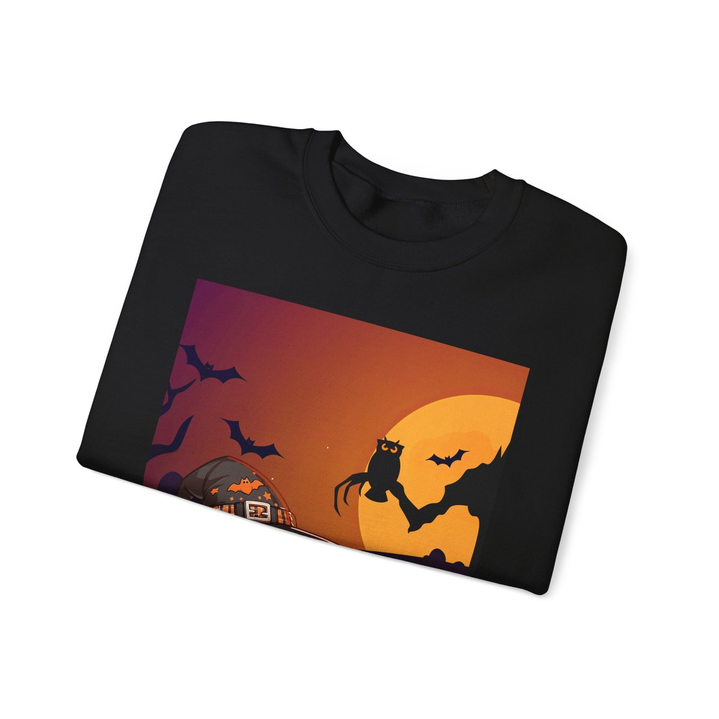 Unisex Heavy Blend™ Crewneck Sweatshirt - Pit Bull Pup and Pumpkins