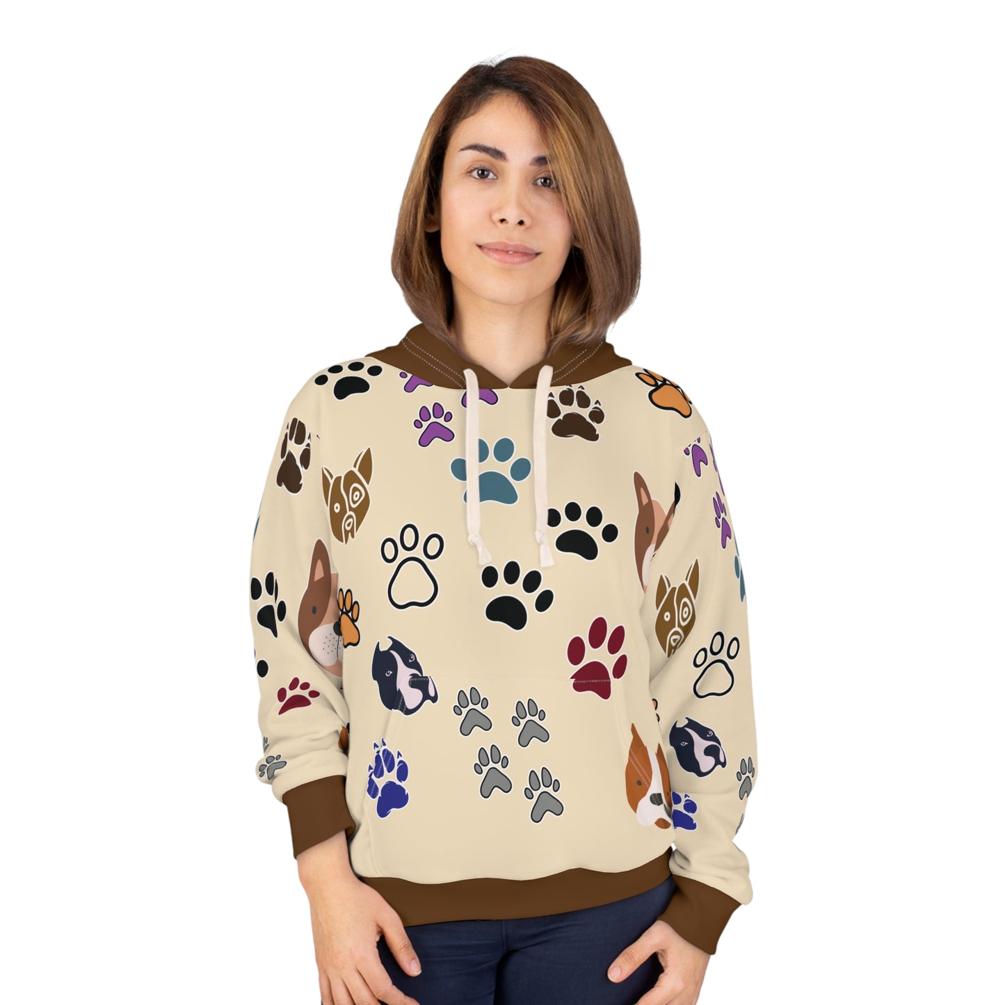 American Bulldog Unisex Pullover Hoodie (AOP)