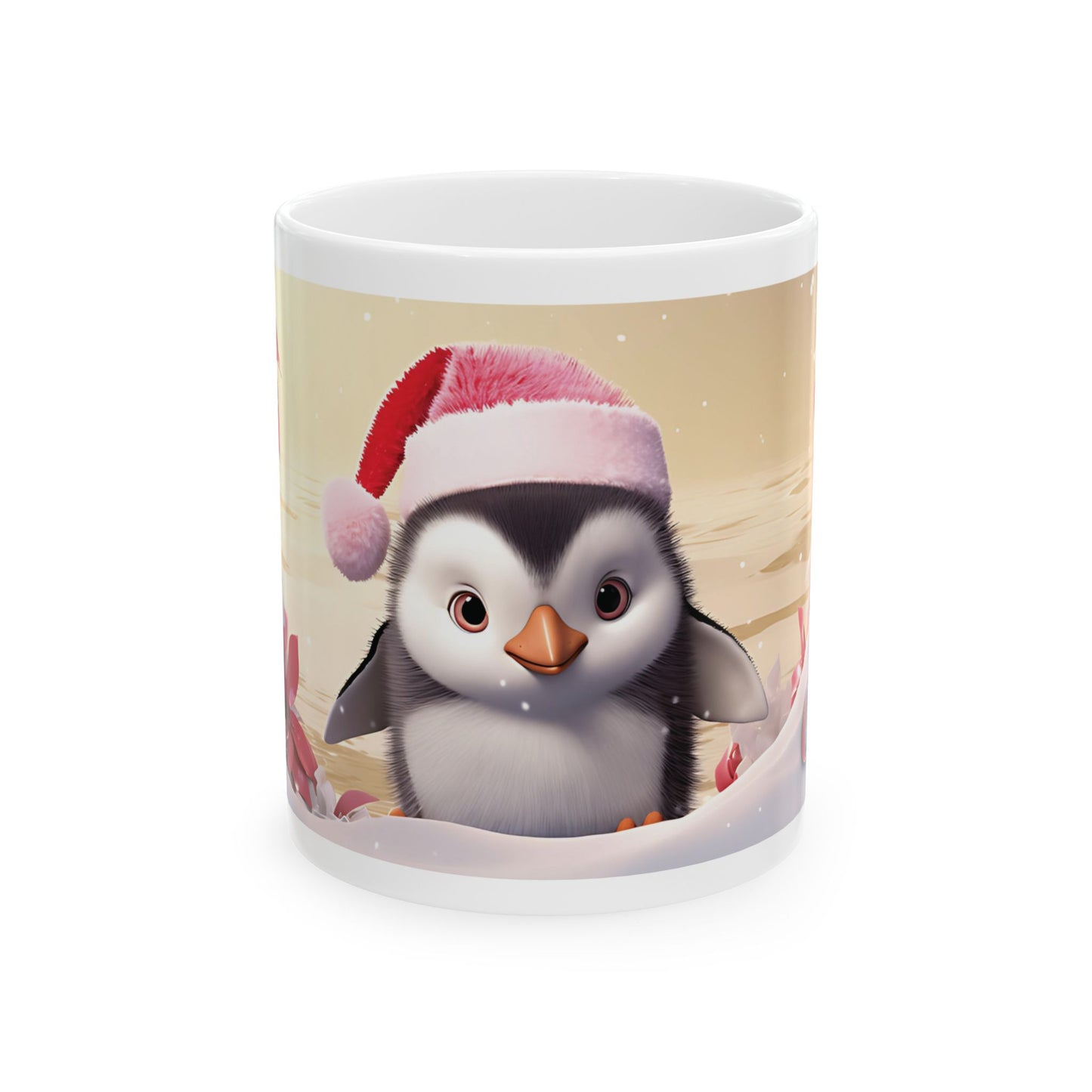 Christmas Penguin Ceramic Mug, (11oz, 15oz)