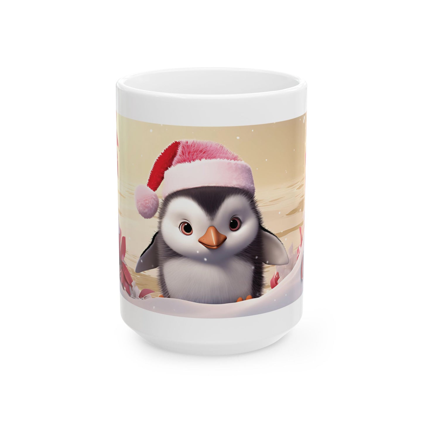 Christmas Penguin Ceramic Mug, (11oz, 15oz)