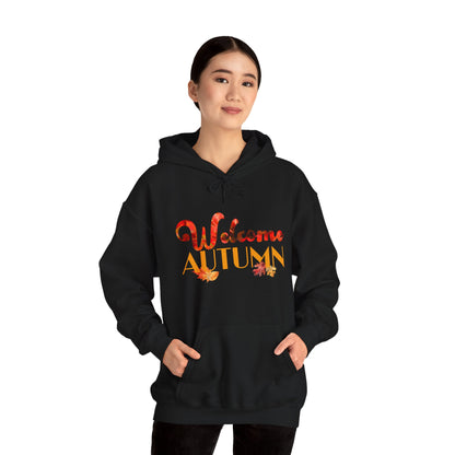 Welcome Autumn Leaves Hoodie - Unisex Heavy Blend™ Hooded Sweatshirt