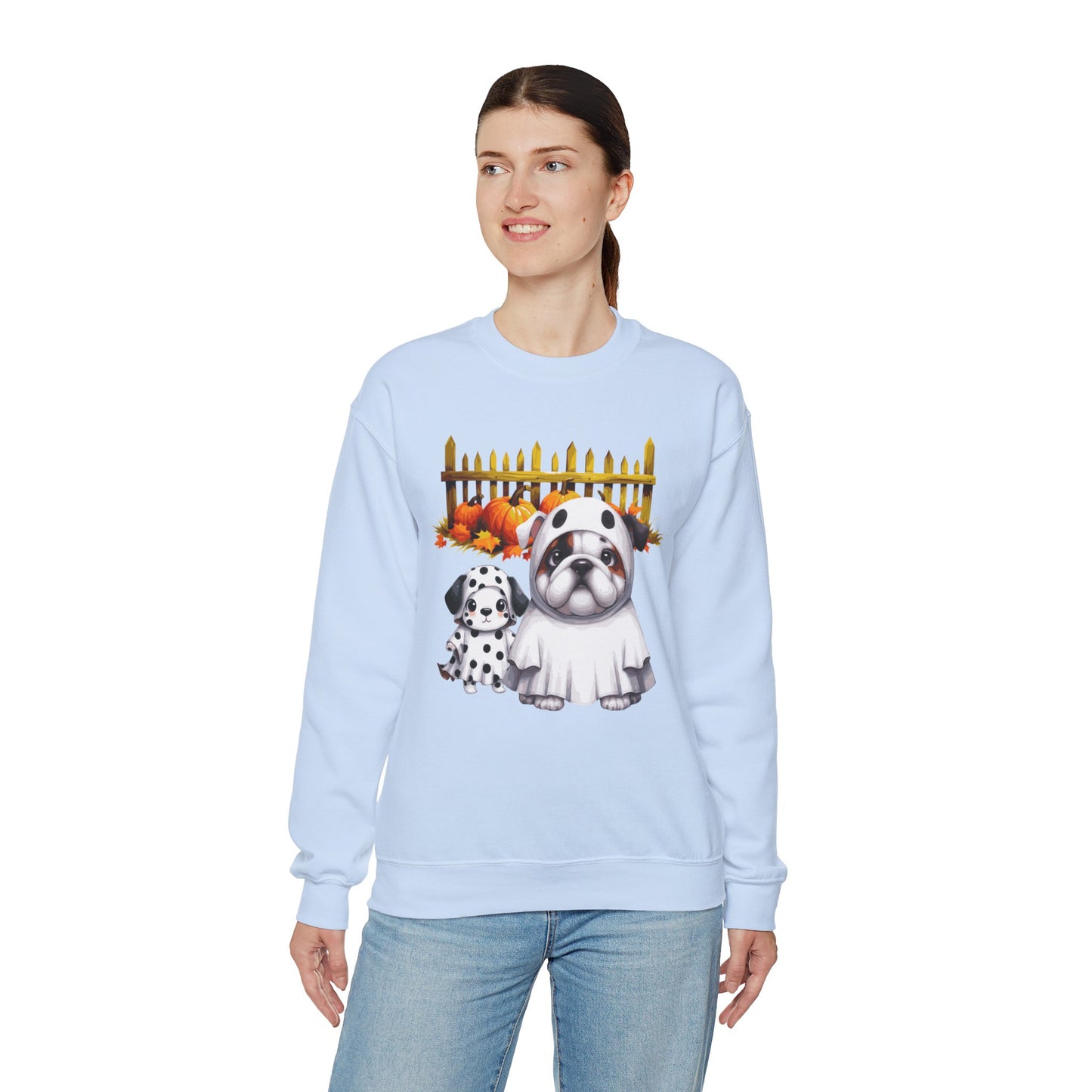 Unisex Heavy Blend™ Crewneck Sweatshirt - Bull Dog and Dalmatian Puppies