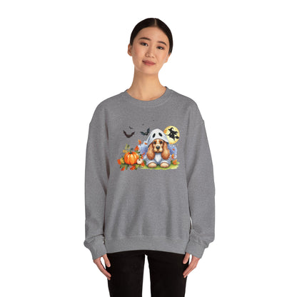 Unisex Heavy Blend™ Crewneck Sweatshirt - Cocker Spaniel Ghost Puppy