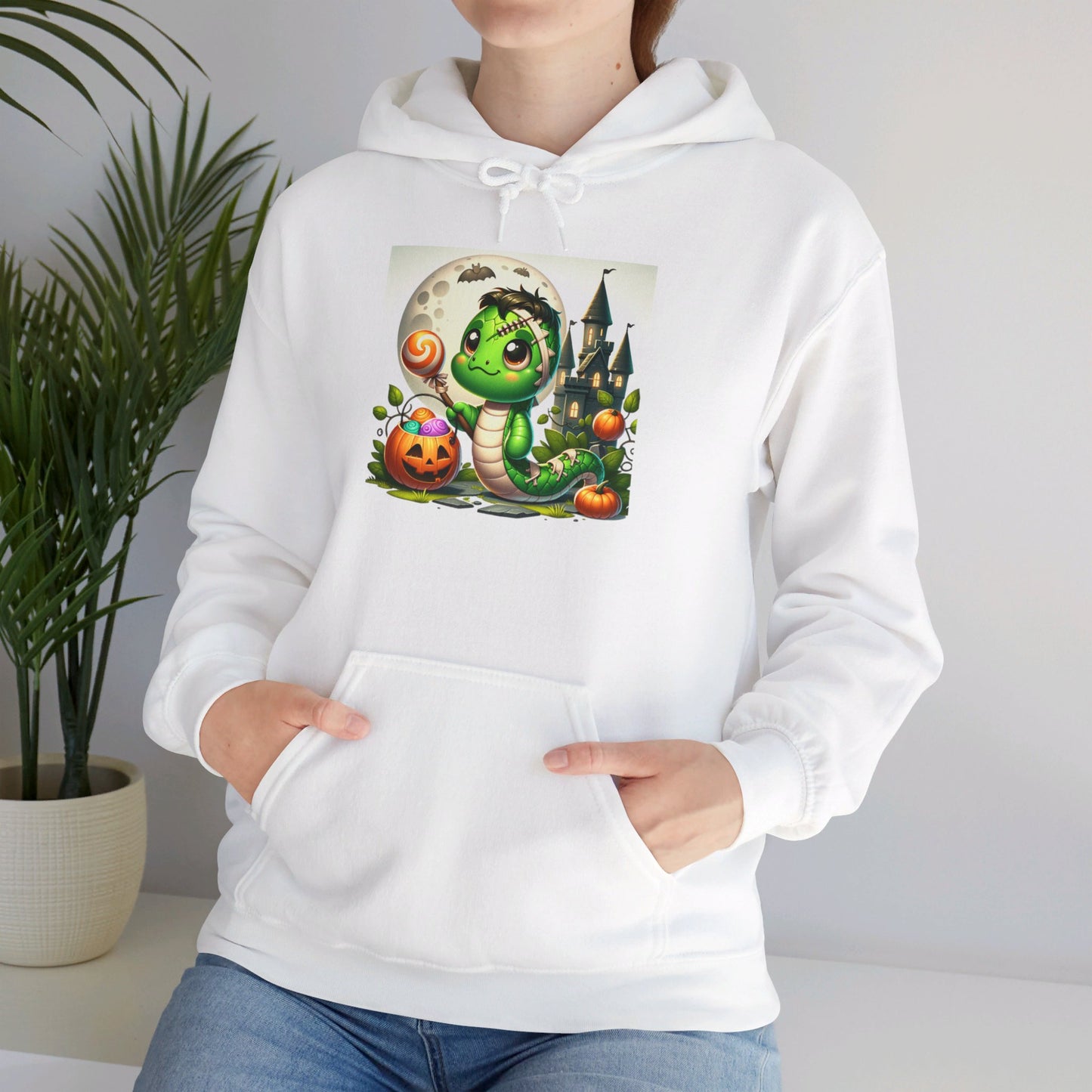 Baby Frankenstein Hooded Sweatshirt - This cute whimsical baby Frankenstein will surely endear you instead of creating fear and terror!