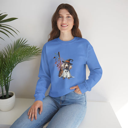 Unisex Heavy Blend™ Crewneck Sweatshirt - Weimaraner Witch Puppy