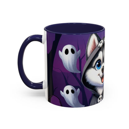 Halloween Accent Coffee Mug (11 oz) - Punisher Husky