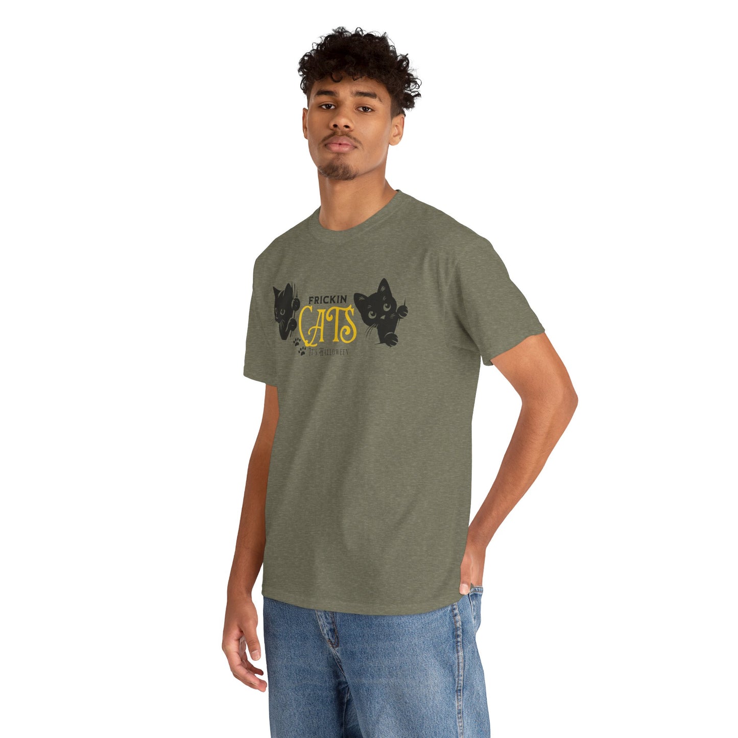 Unisex Heavy Cotton Tee - Frickin Cats