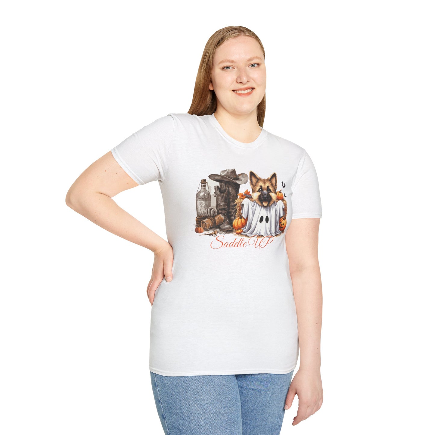 Germany Shepherd Puppy Halloween Softstyle T-Shirt