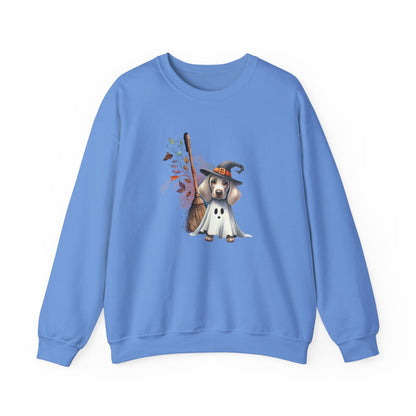 Unisex Heavy Blend™ Crewneck Sweatshirt - Weimaraner Witch Puppy