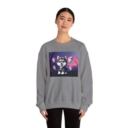 Unisex Heavy Blend™ Crewneck Sweatshirt Husky Ghost Punisher