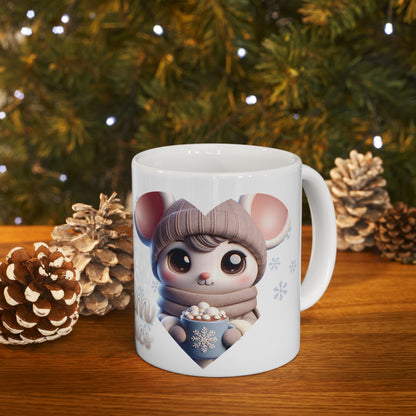 Warm Wishes Mouse Ceramic Mug, (11oz, 15oz)