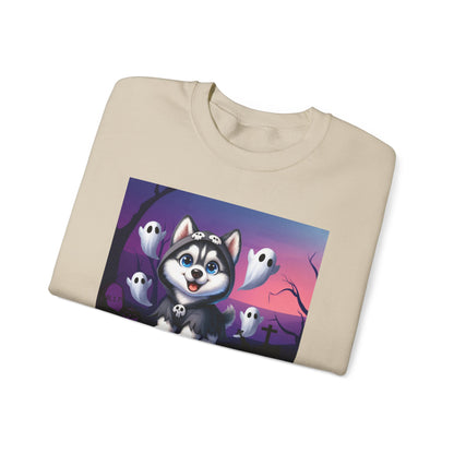 Unisex Heavy Blend™ Crewneck Sweatshirt Husky Ghost Punisher