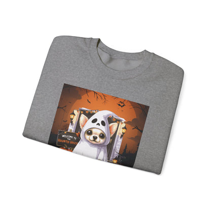 Unisex Heavy Blend™ Crewneck Sweatshirt - Chihuahua Ghost Puppy