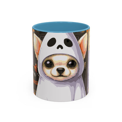 Halloween Accent Coffee Mug (11 oz) Chihuahua Ghost Puppy