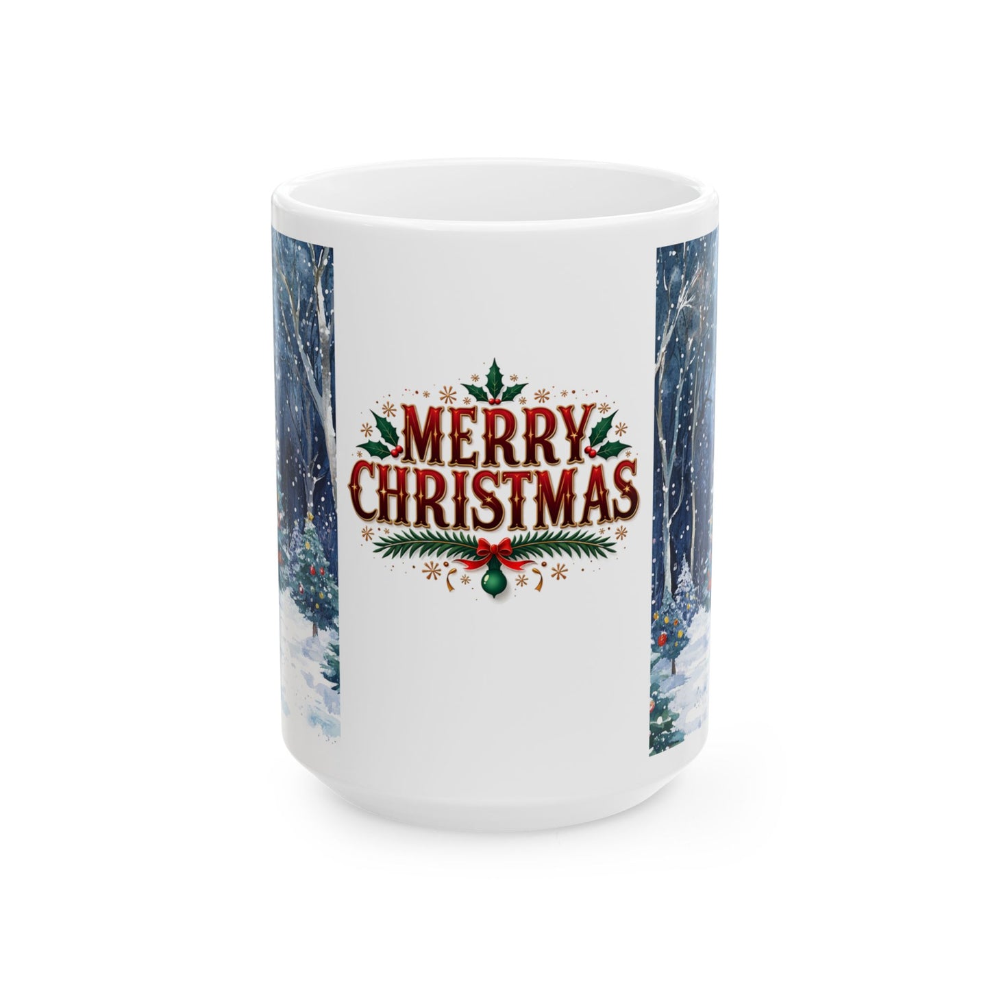 Merry Christmas Ceramic Mug, (11oz, 15oz)