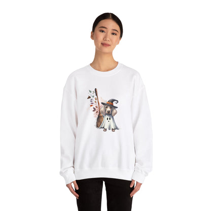 Unisex Heavy Blend™ Crewneck Sweatshirt - Weimaraner Witch Puppy