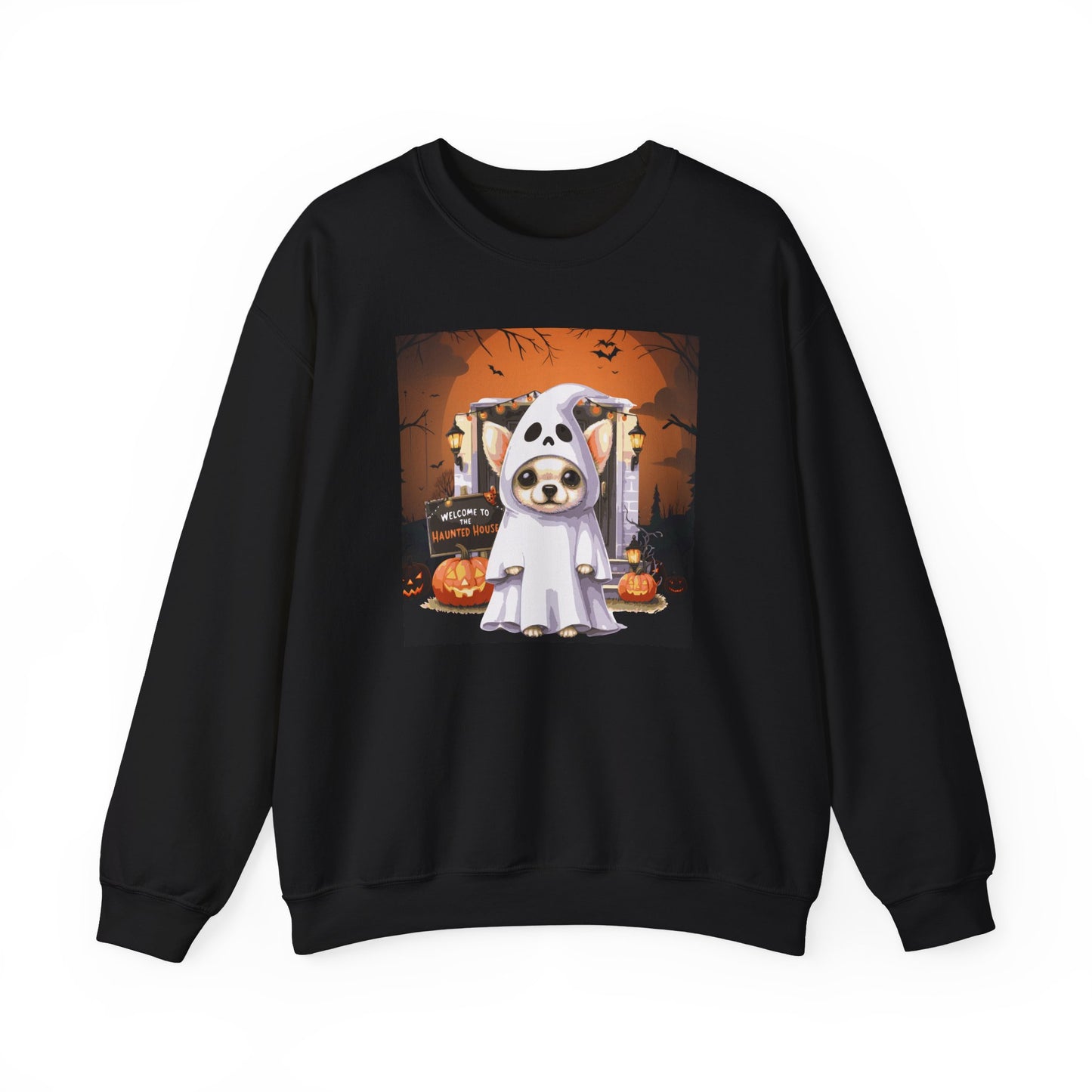 Unisex Heavy Blend™ Crewneck Sweatshirt - Chihuahua Ghost Puppy