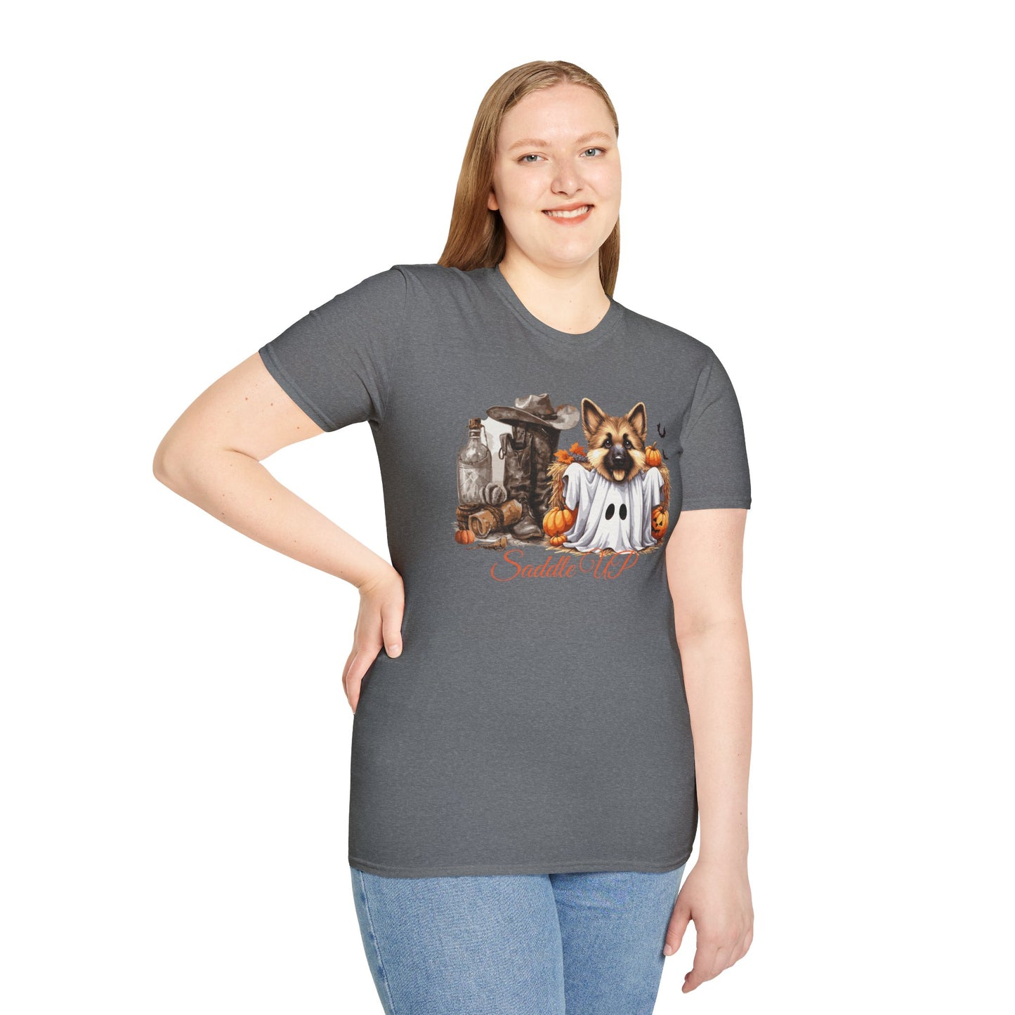 Germany Shepherd Puppy Halloween Softstyle T-Shirt