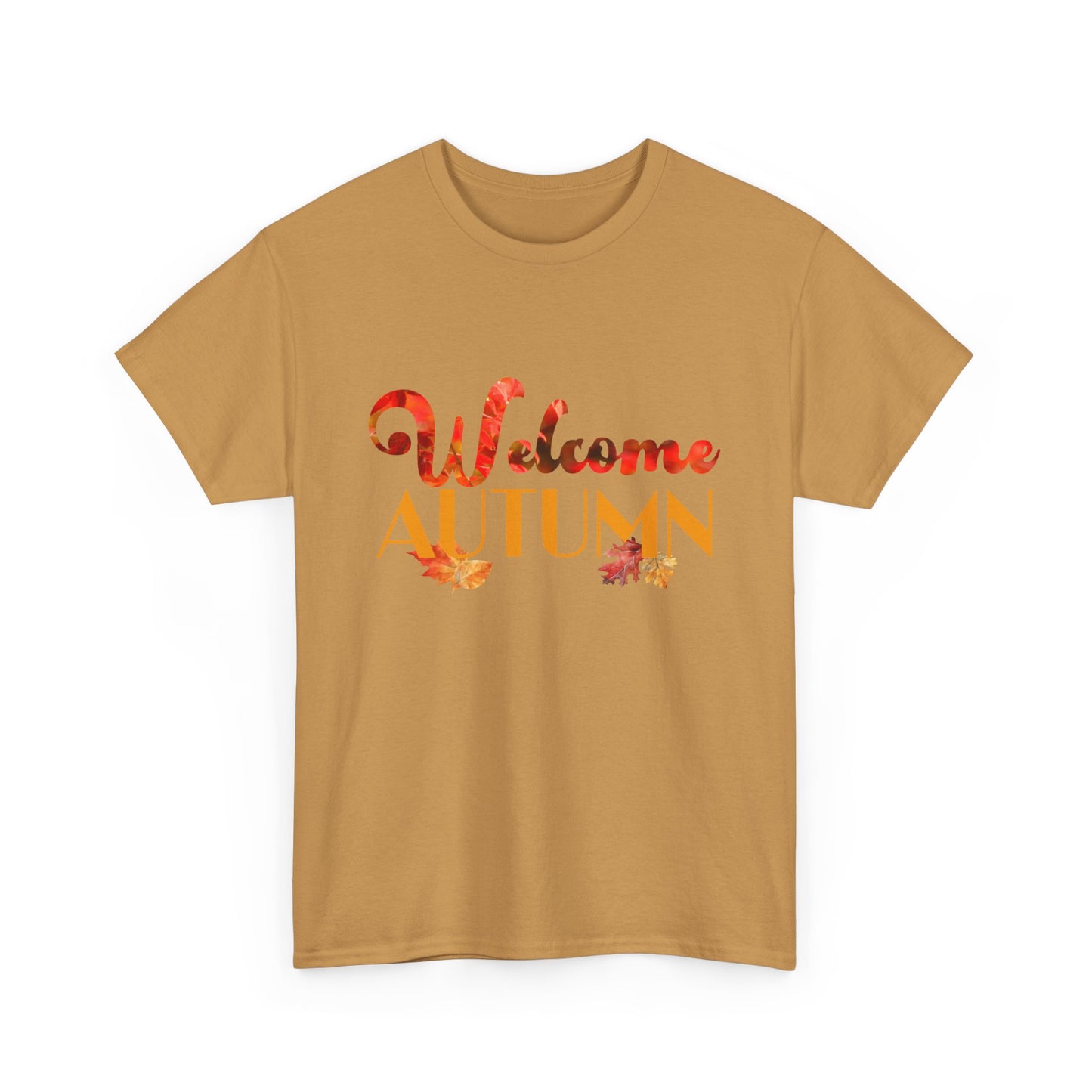 Welcome Autumn Leaves - Unisex Heavy Cotton Tee