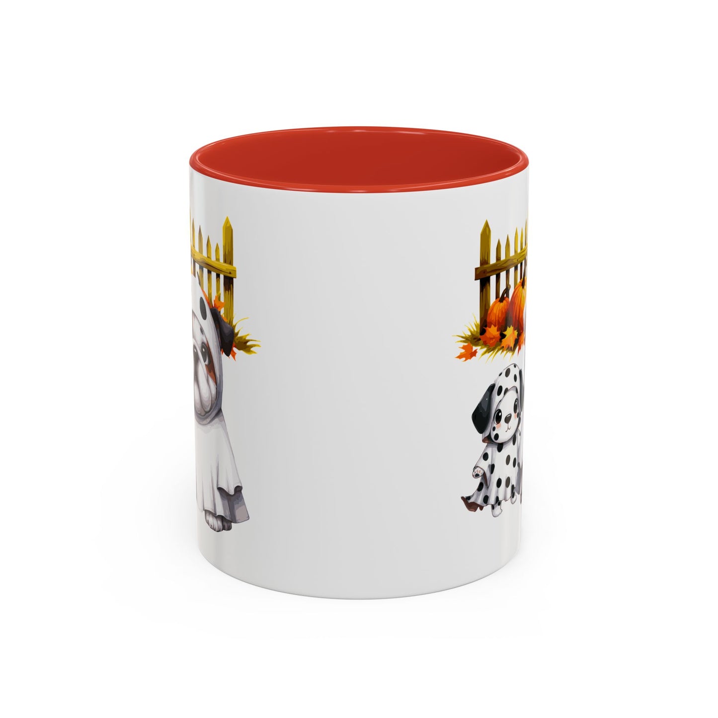 Halloween Accent Coffee Mug (11 oz) Bull Dog and Dalmatian Puppies