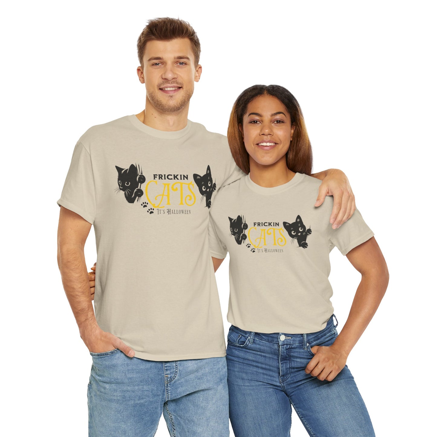 Unisex Heavy Cotton Tee - Frickin Cats