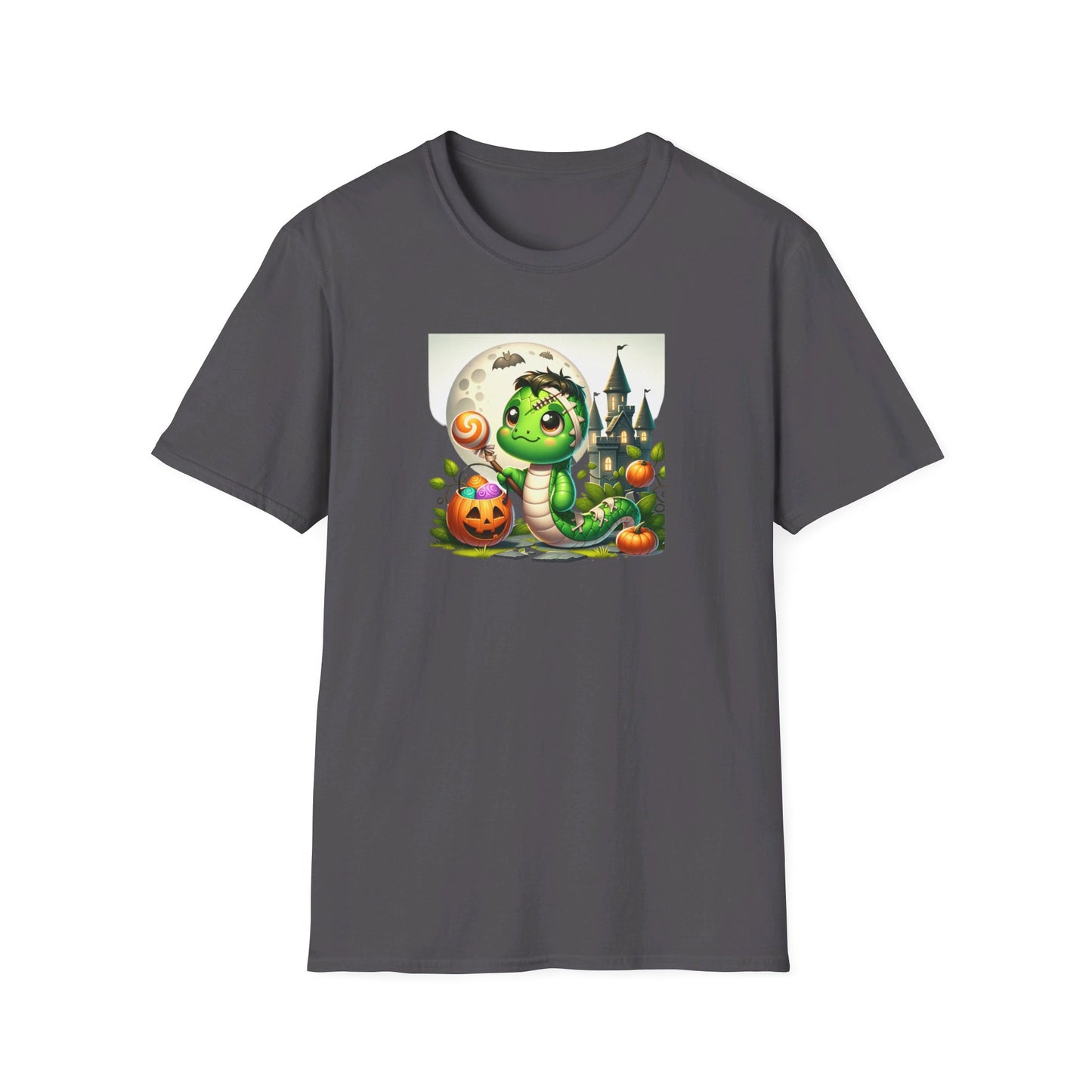 Halloween Snake T-Shirt - This cute baby Frankenstein snake is sure to instill cuteness overload instead of fear and terror.