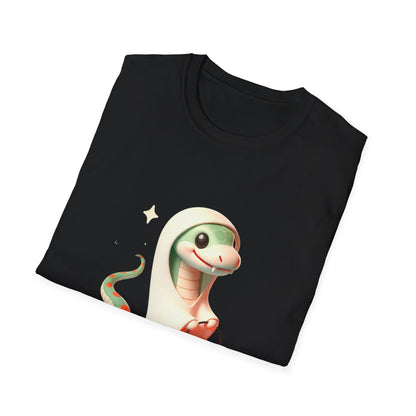 Halloween Snake T-Shirt - Adorable baby snake dressed in sheet is ready for some ghostly Trick or Treats.