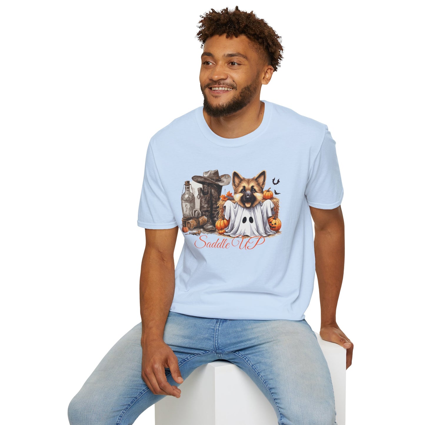 Germany Shepherd Puppy Halloween Softstyle T-Shirt