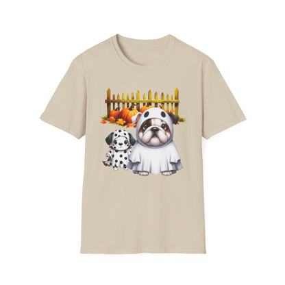 Unisex Softstyle T-Shirt - Bull Dog and Dalmatian Puppies