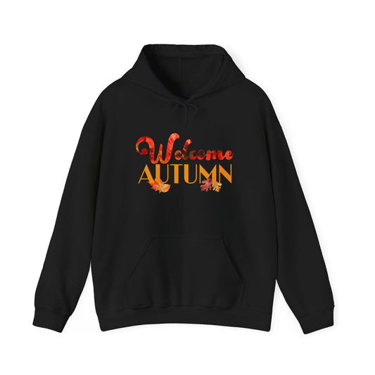 Welcome Autumn Leaves Hoodie - Unisex Heavy Blend™ Hooded Sweatshirt