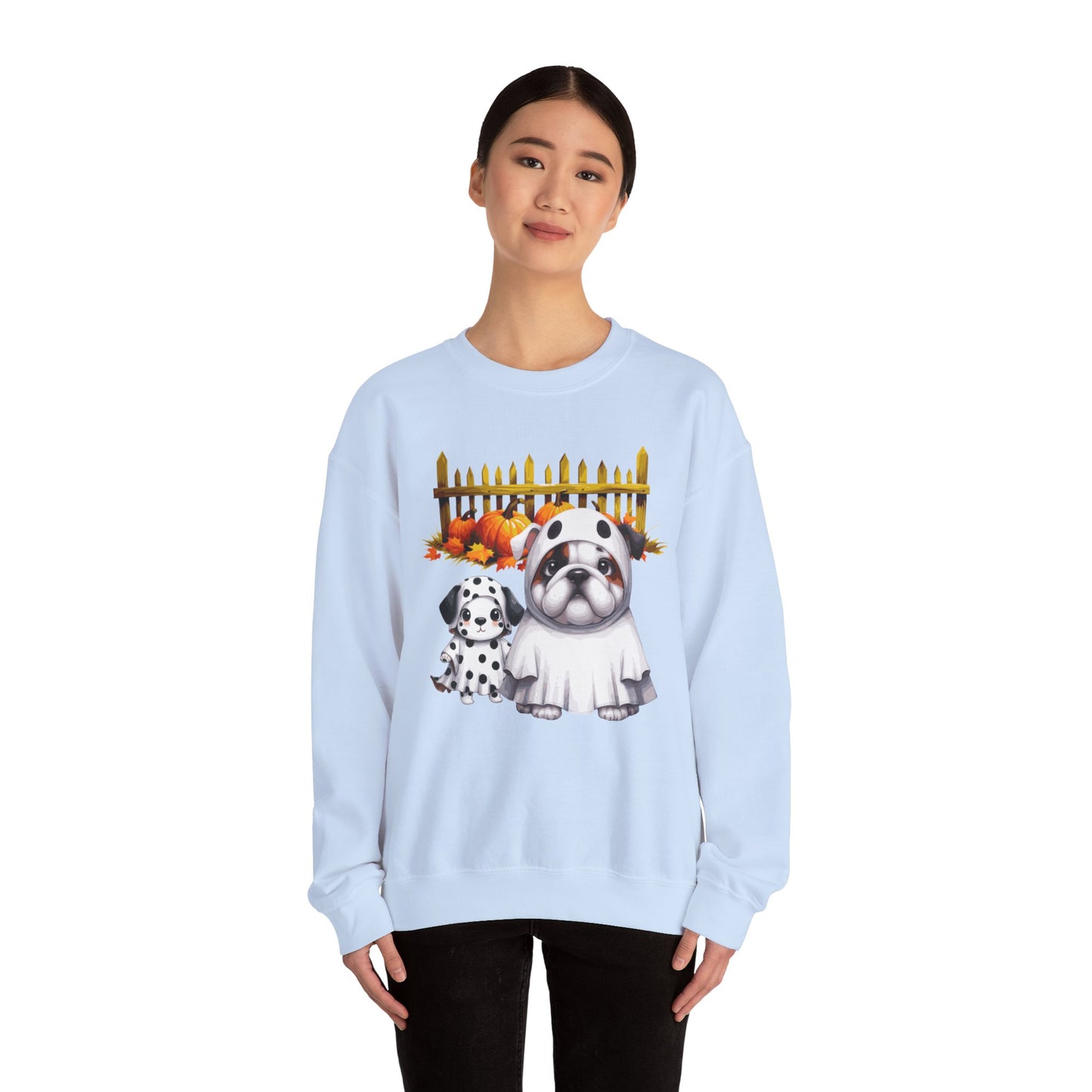 Unisex Heavy Blend™ Crewneck Sweatshirt - Bull Dog and Dalmatian Puppies