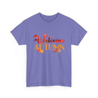 Welcome Autumn Leaves - Unisex Heavy Cotton Tee