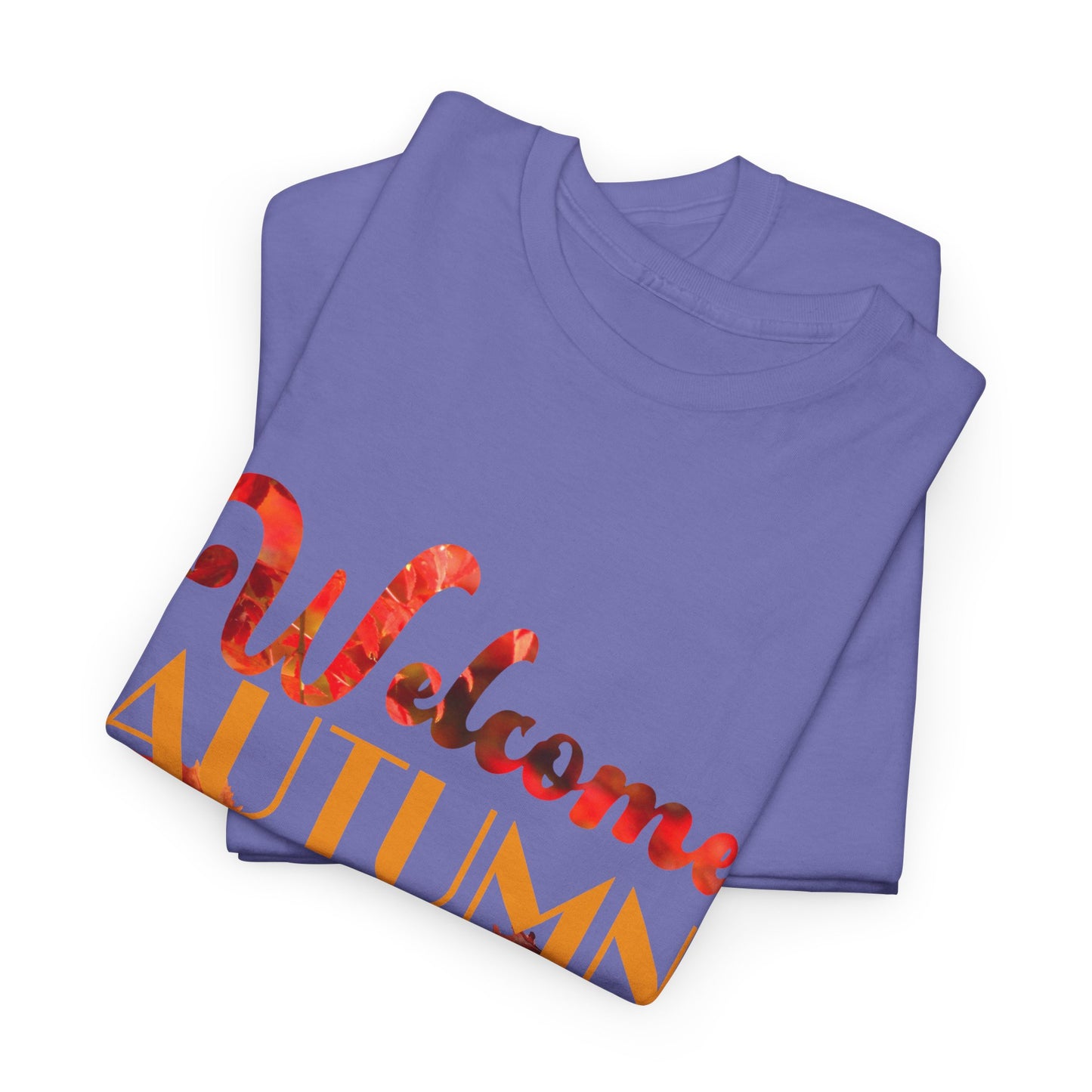 Welcome Autumn Leaves - Unisex Heavy Cotton Tee